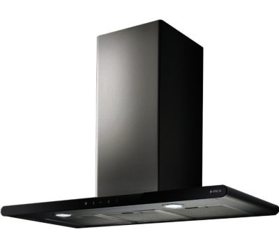 ELICA  Galaxy Chimney Cooker Hood - Stainless Steel & Black Glass